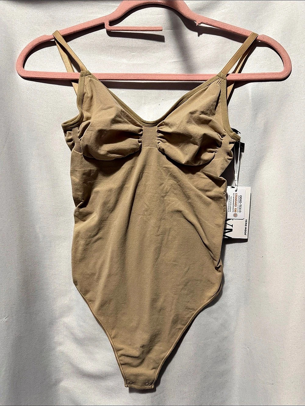 Vero Moda VMSILLA SHAPE OPEN BACK BODYSTOCKING One-Piece Brown